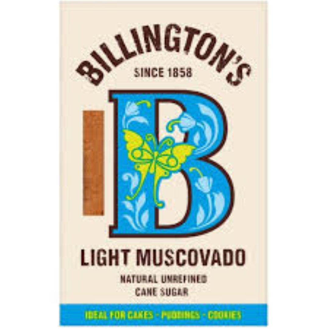 BILLINGTONS LIGHT MUSCOVADO CAN SUGAR 500G